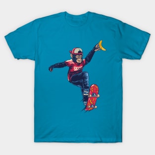 Skate or else monkey bananas skateboard T-Shirt